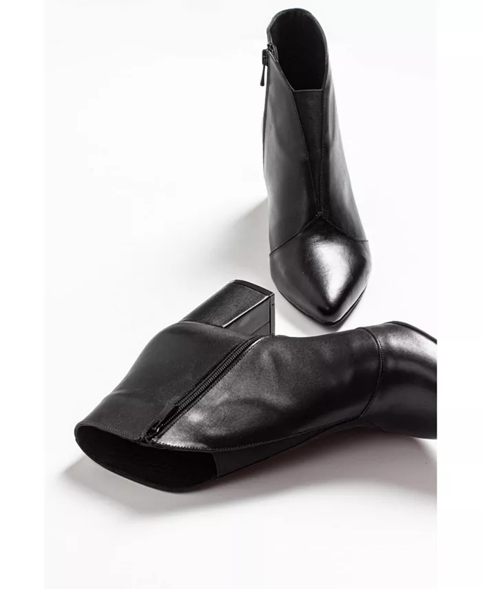 Finda Кожаные Ботинки на Блочном Каблуке (Женские) Forever & Always Shoes, черный — фото 2