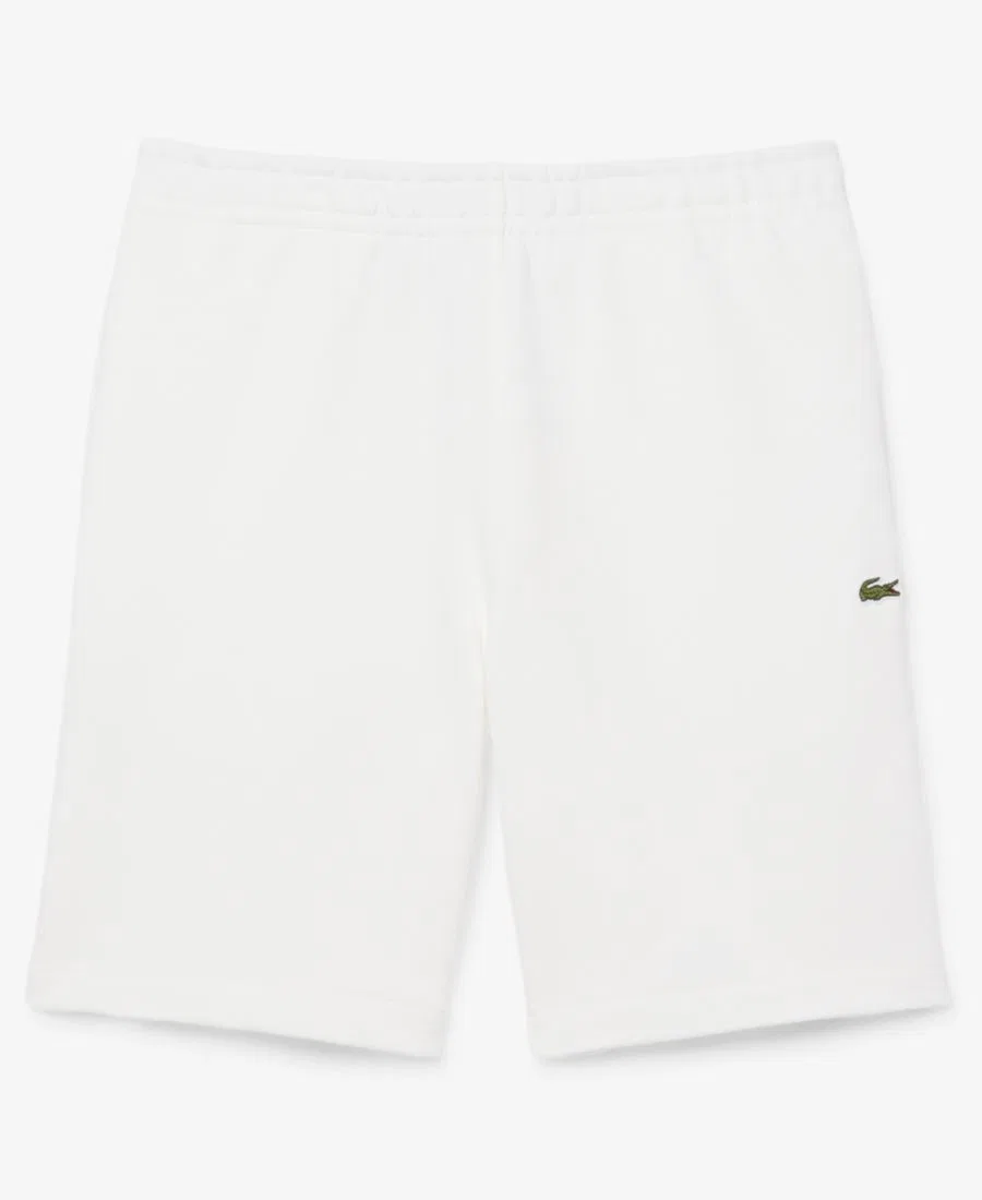 Мужские флисовые шорты прямого кроя с логотипом и полосками Lacoste — фото 4