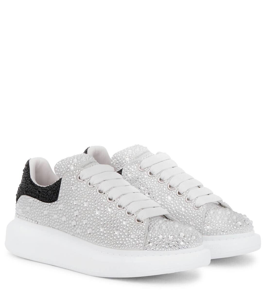 Кроссовки из кожи с декором Alexander Mcqueen