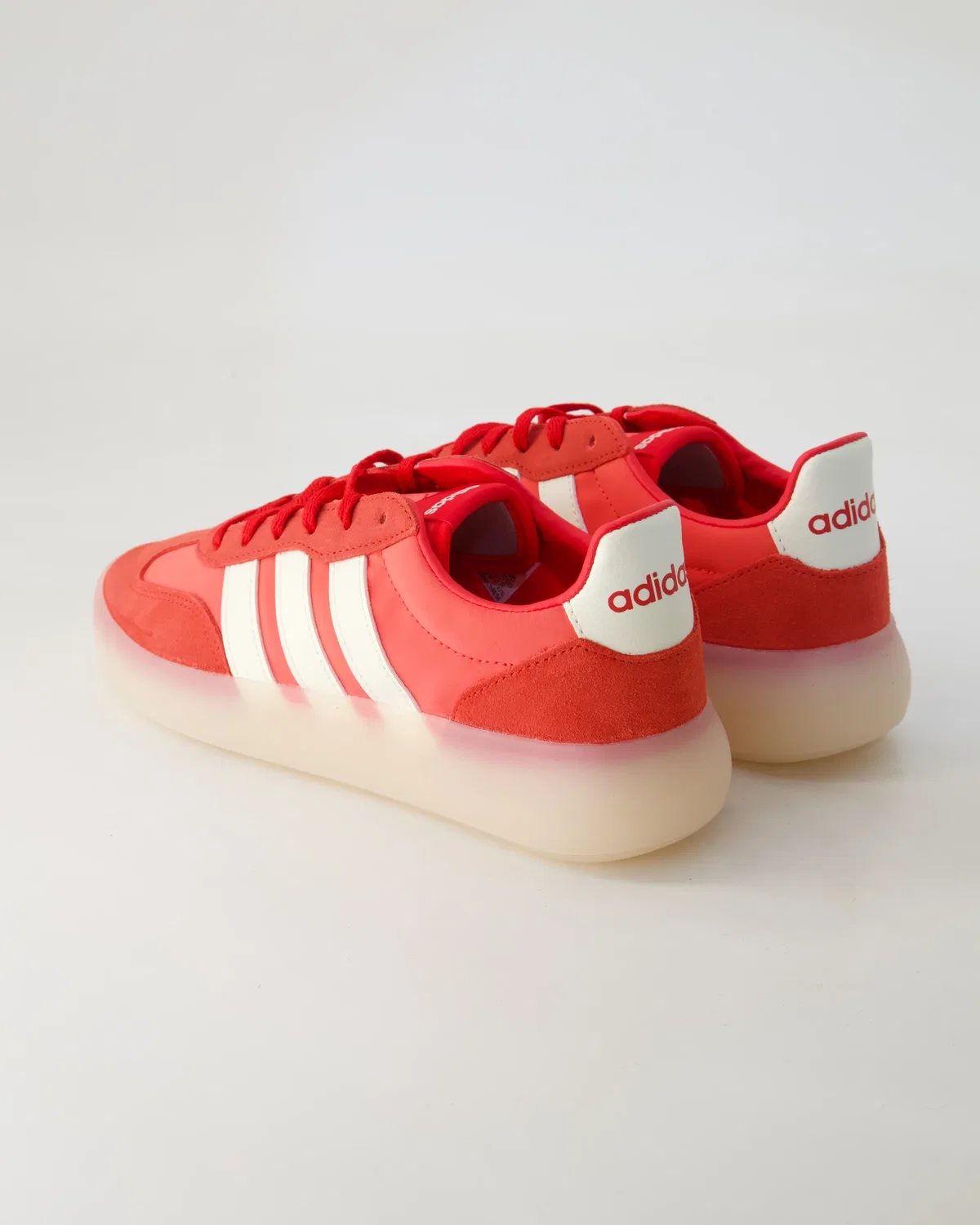 Кроссовки низкие из кожи и текстиля Adidas, красный — фото 3