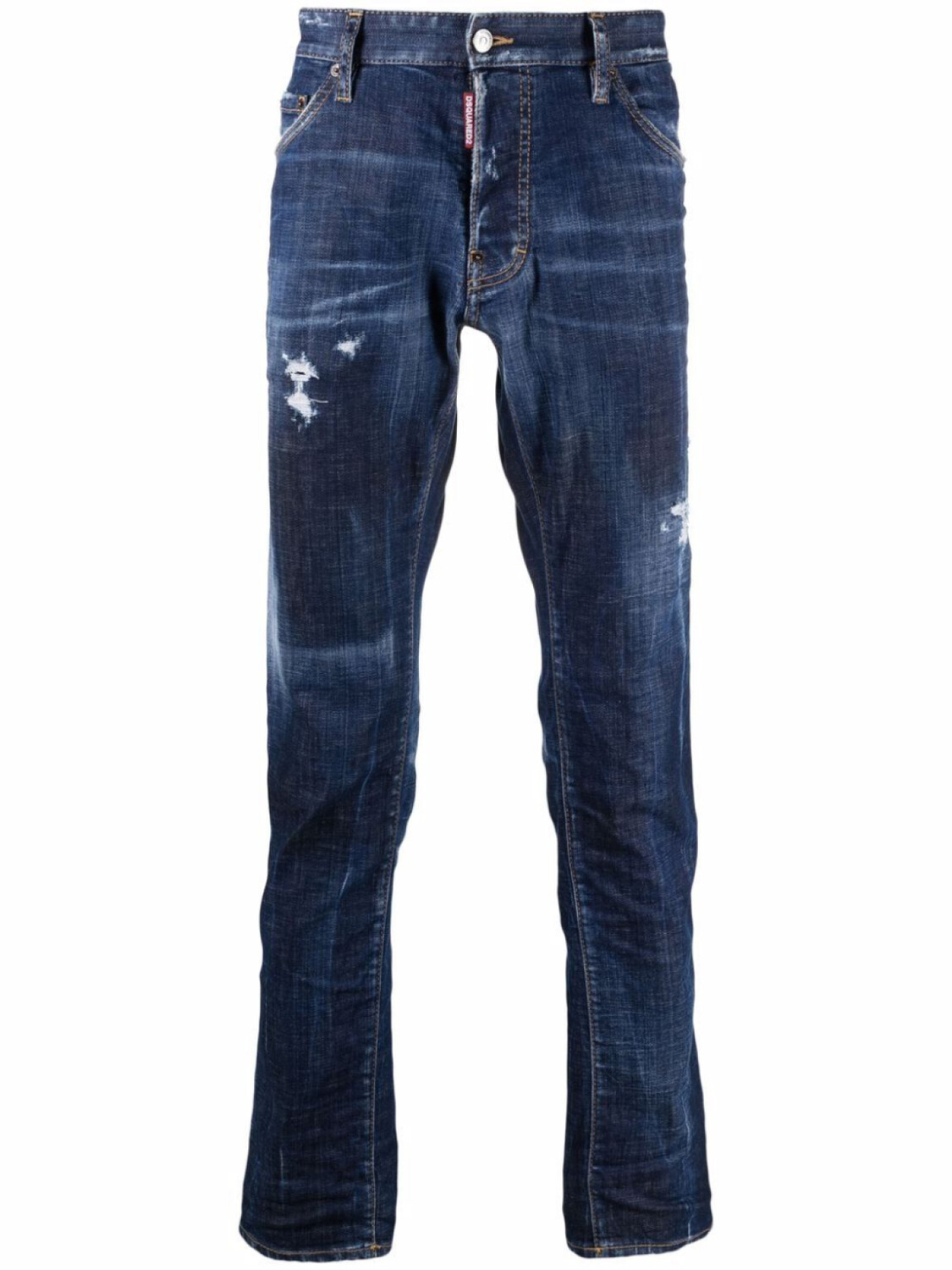 

DSQUARED2 прямые джинсы с прорезями, синий
