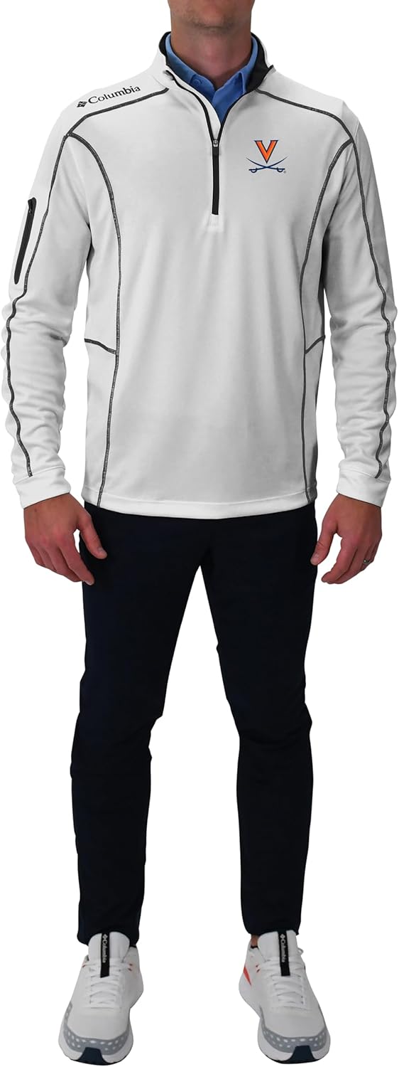 

Толстовка Columbia Univ of Virginia Golf Men's Lightweight Casual Golf Shotgun Pullover, White