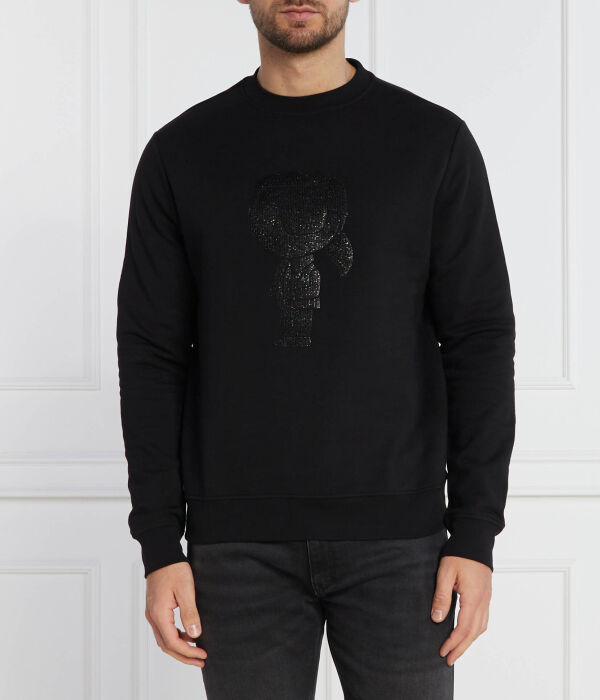 

Свитер с круглым вырезом Regular fit Karl Lagerfeld, черный