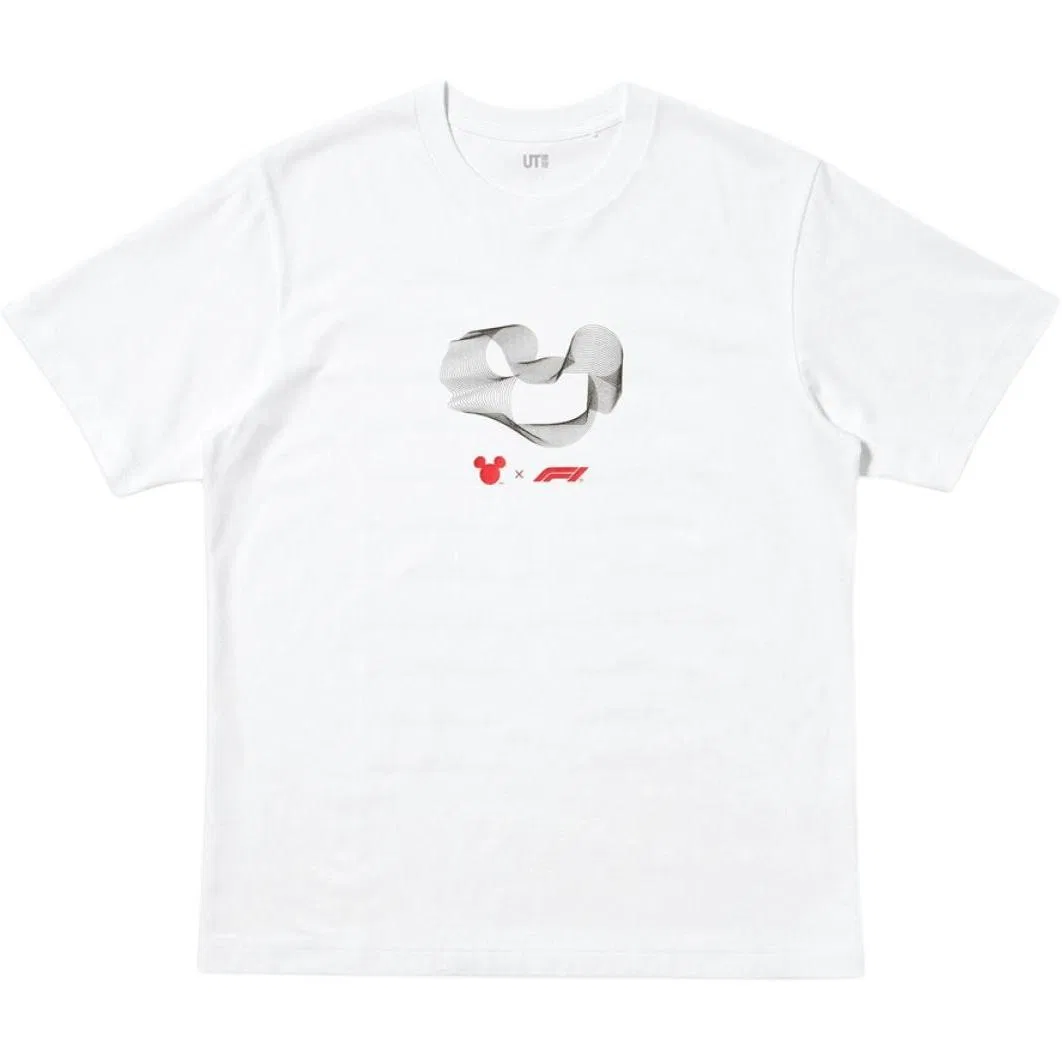 Футболка x Disney/ X Formula 1 X Formula 1 мужская UNIQLO, White