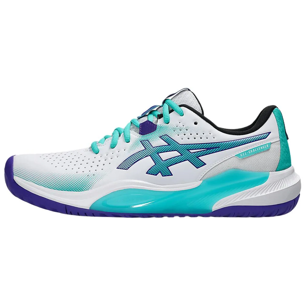 ASICS Кроссовки для тенниса мужские GEL CHALLENGER 15 Support Abrasion Resistant бело-зеленые