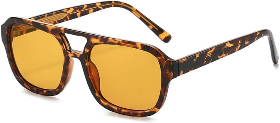 

Женские солнцезащитные очки с двойной перемычкой, защита от УФ-излучения UV400, мужские очки с леопардовым принтом, для занятий спортом на открытом воздухе, бега и верховой езды generic, Leopard Orange