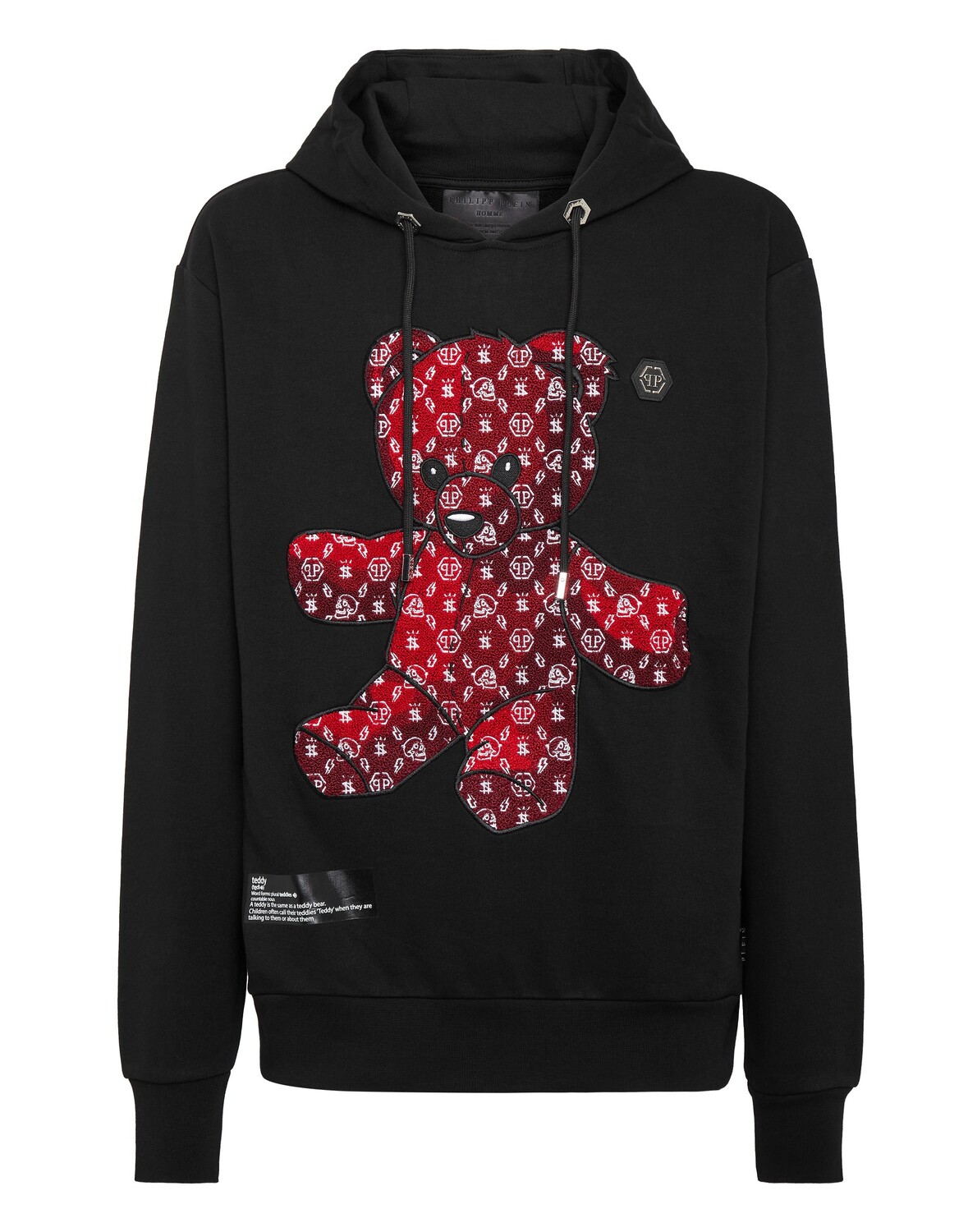 

Толстовка с капюшоном Teddy Bear Philipp Plein, цвет Black / Red
