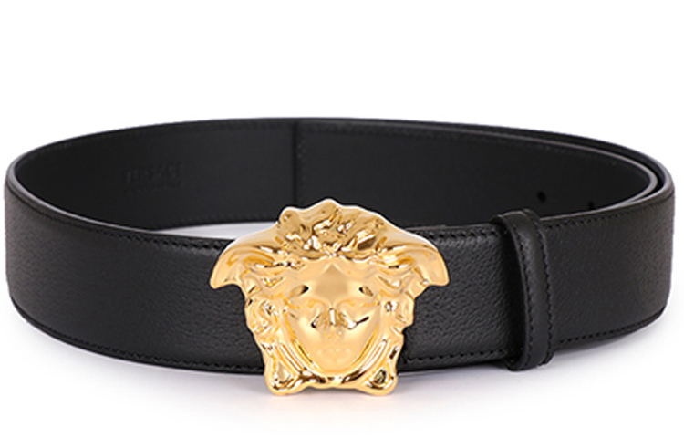 

FANSIZHE Мужской ремень из коровьей кожи черный ширина 3,8 см VERSACE