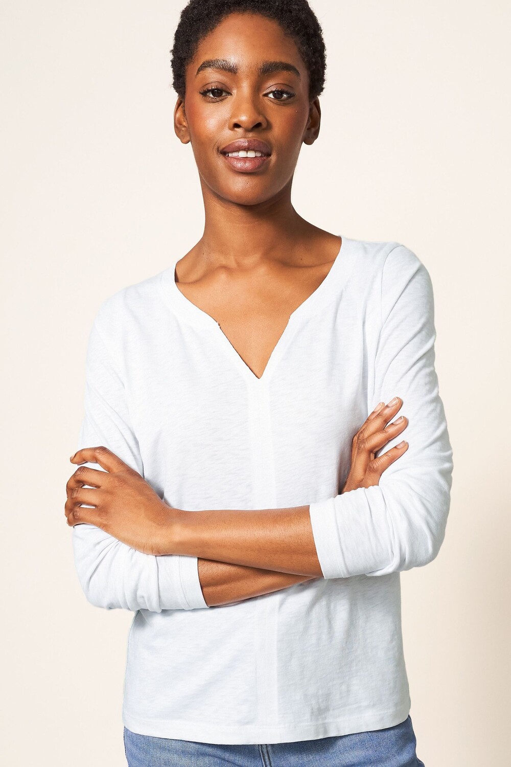 

Длинная рубашка-рубашка Nelly White Stuff, белый