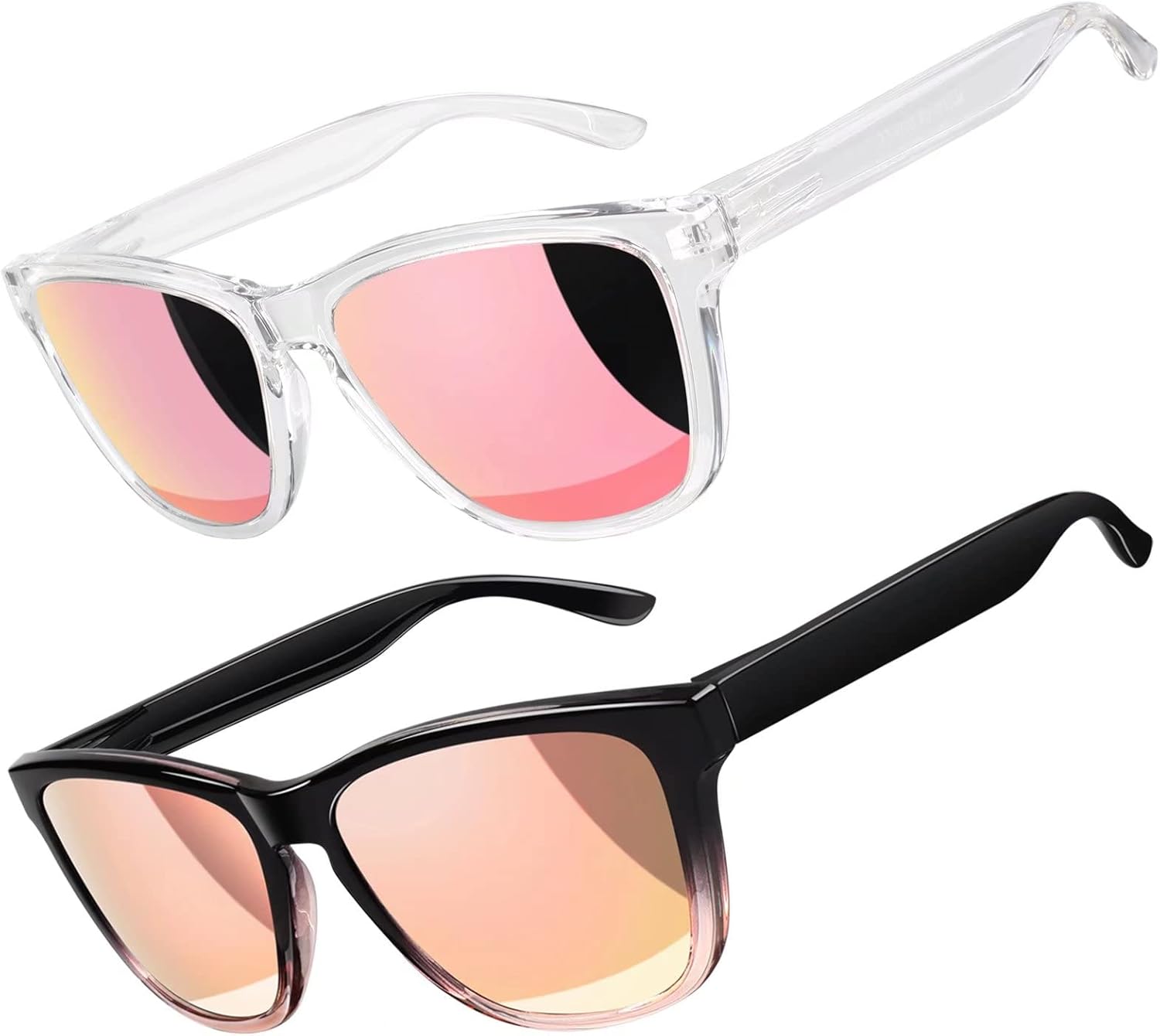 

Поляризованные солнцезащитные очки LINVO, TR90, UV400, для вождения/рыбалки/гольфа. Цвета: B Clear Frame | Pink Mirrored Lens и Bottom Rose Gold Frame | Rose Gold Mirrored Lens