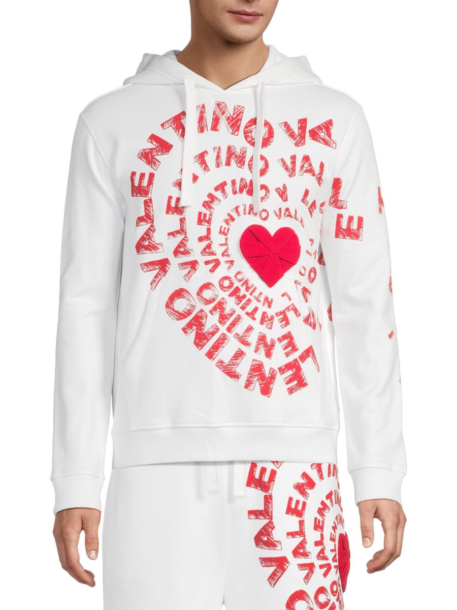 

Толстовка с принтом монограммы Valentino, цвет White Red