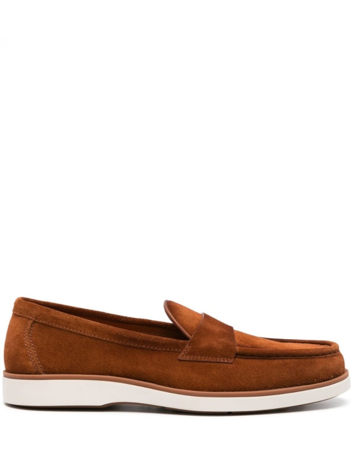 

Замшевые пенни-лоферы Santoni, коричневый