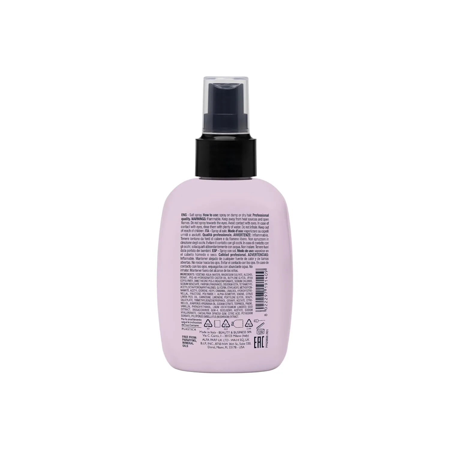 Alfaparf Milano Semi di Lino Style & Care Sea Spray - Средняя фиксация - Солевой спрей для всех типов волос - Термозащита (125 мл) — фото 2