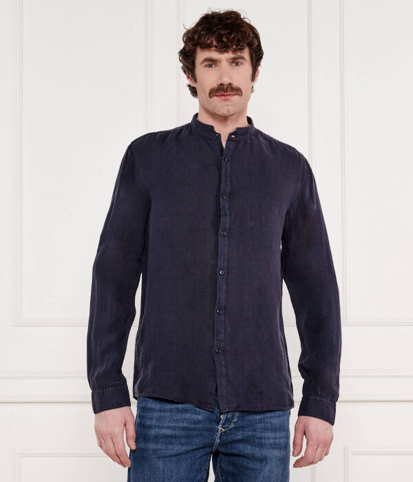 

Льняная рубашка elvory Slim fit Hugo, синий