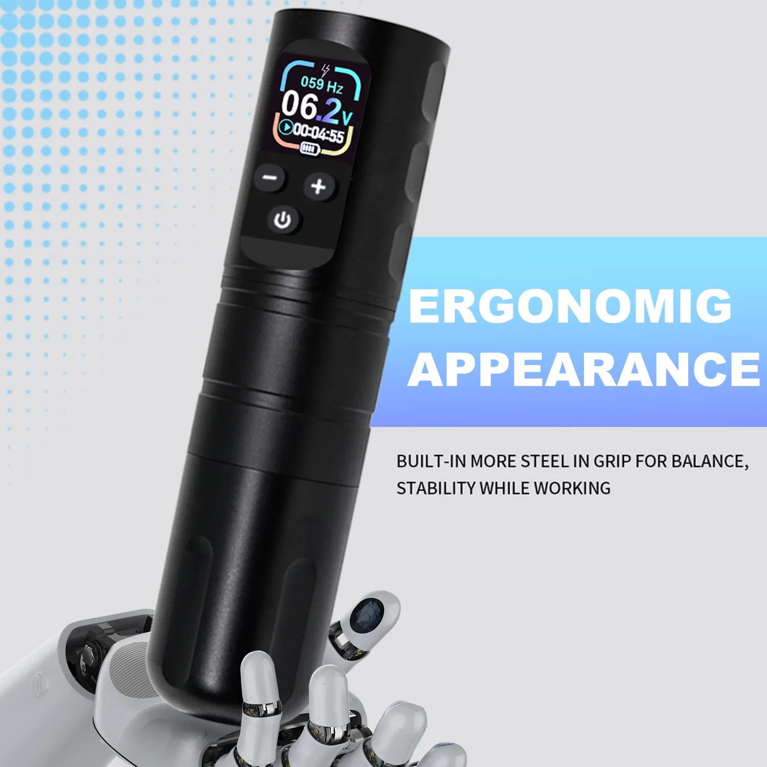 Беспроводной тату-аппарат «Wireless OLED Tattoo Pen Set» от KVM ‎Kvm — фото 2