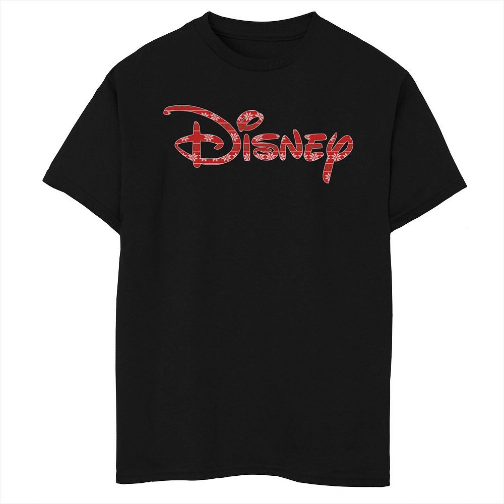 

Рождественская футболка с принтом логотипа Disney's Disney и рисунком хаски для мальчиков, черный
