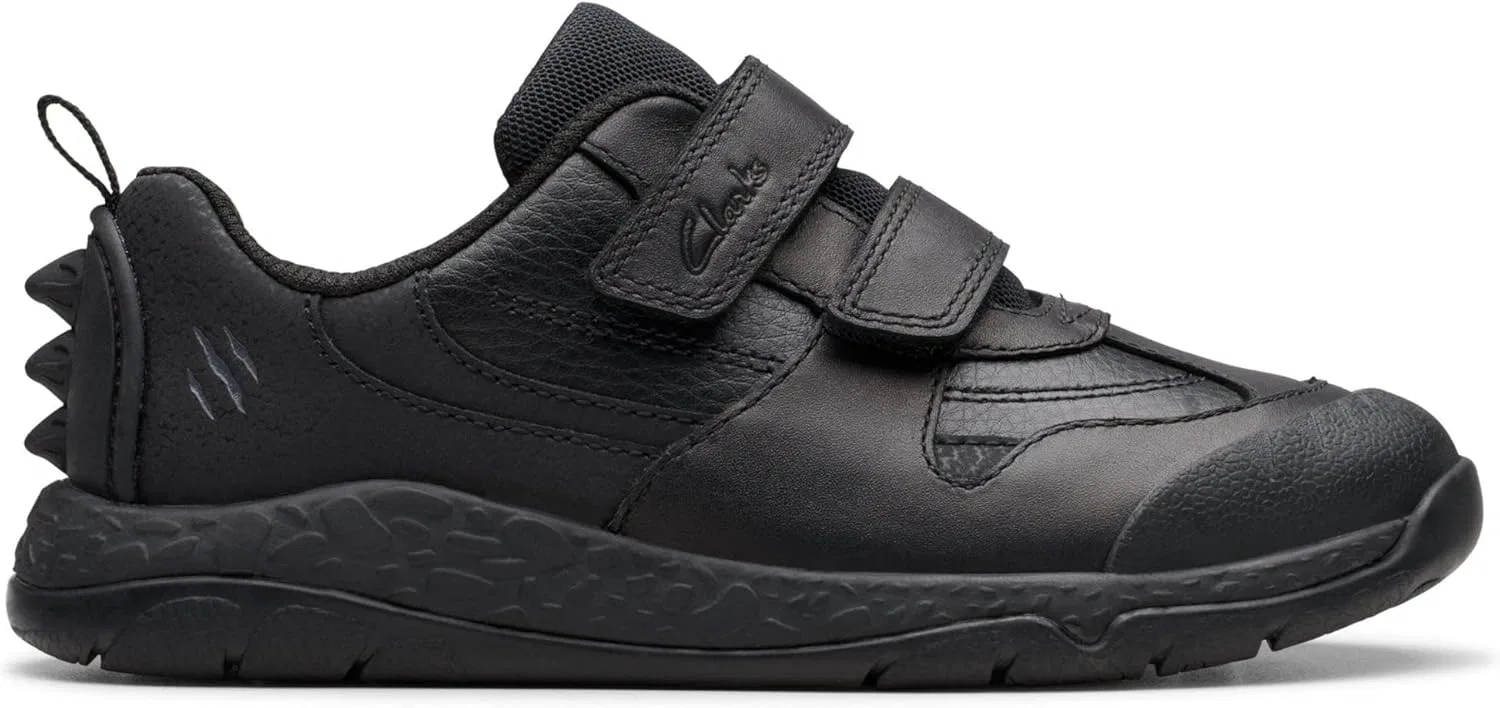 Детские оксфордские туфли Clarks Steggy2 Pace K, Black (Black Leather) — фото 2