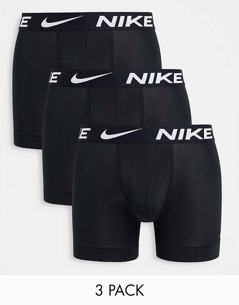 

Набор из трех черных боксеров из микрофибры Nike Dri-FIT Essential