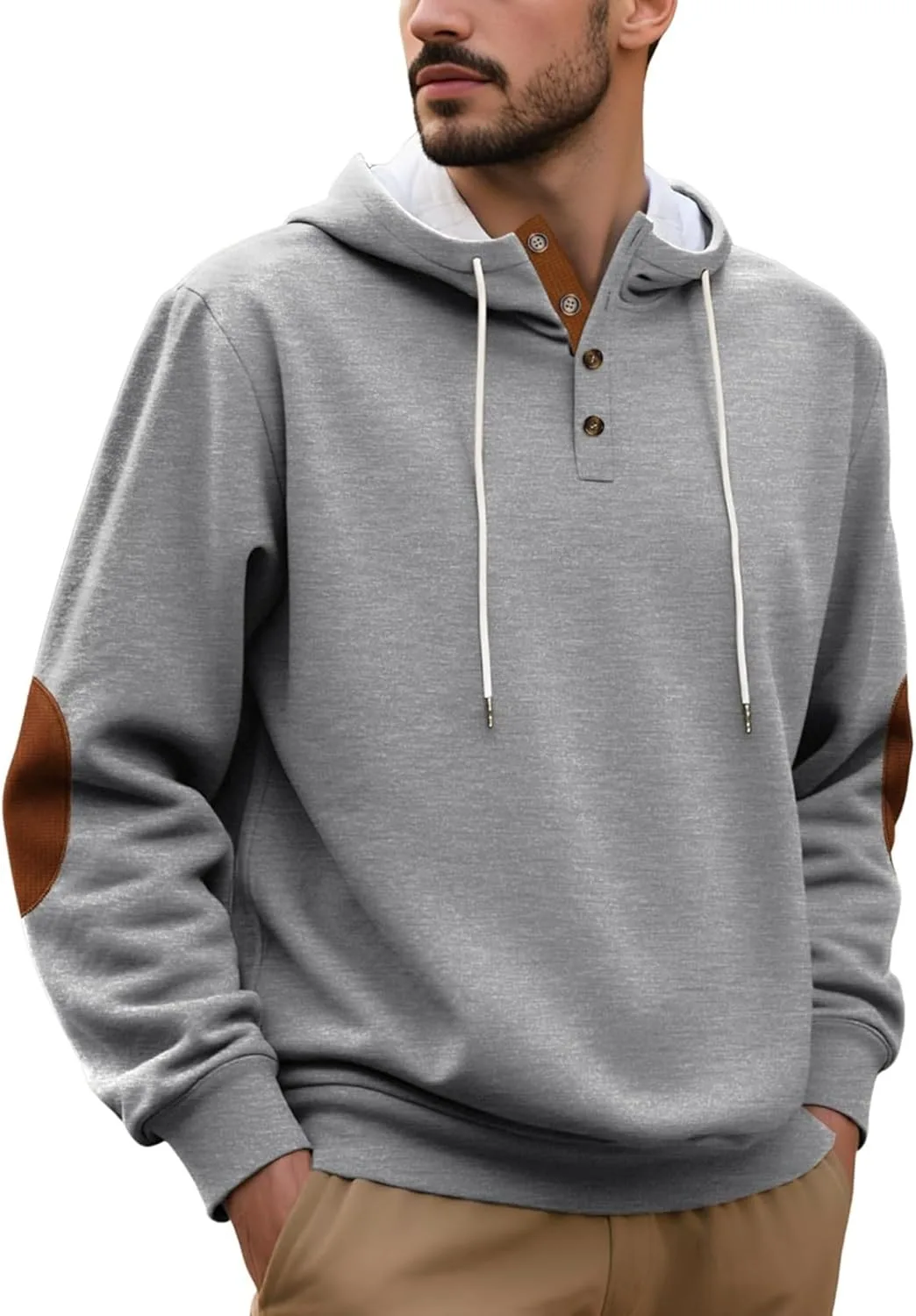 

Мужская осенняя плюшевая толстовка с капюшоном