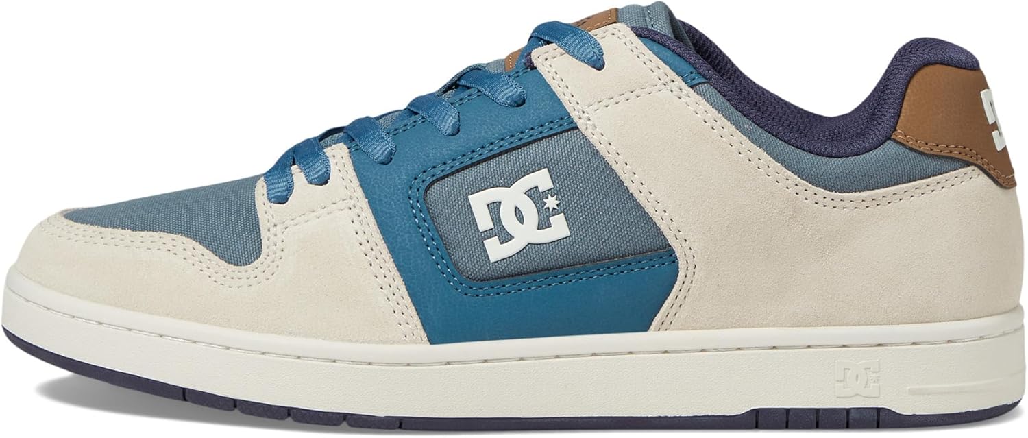 Мужские кроссовки DC Shoes Manteca 4 водонепроницаемые зимние высокие скейтерские, белый/синий/серый — фото 4