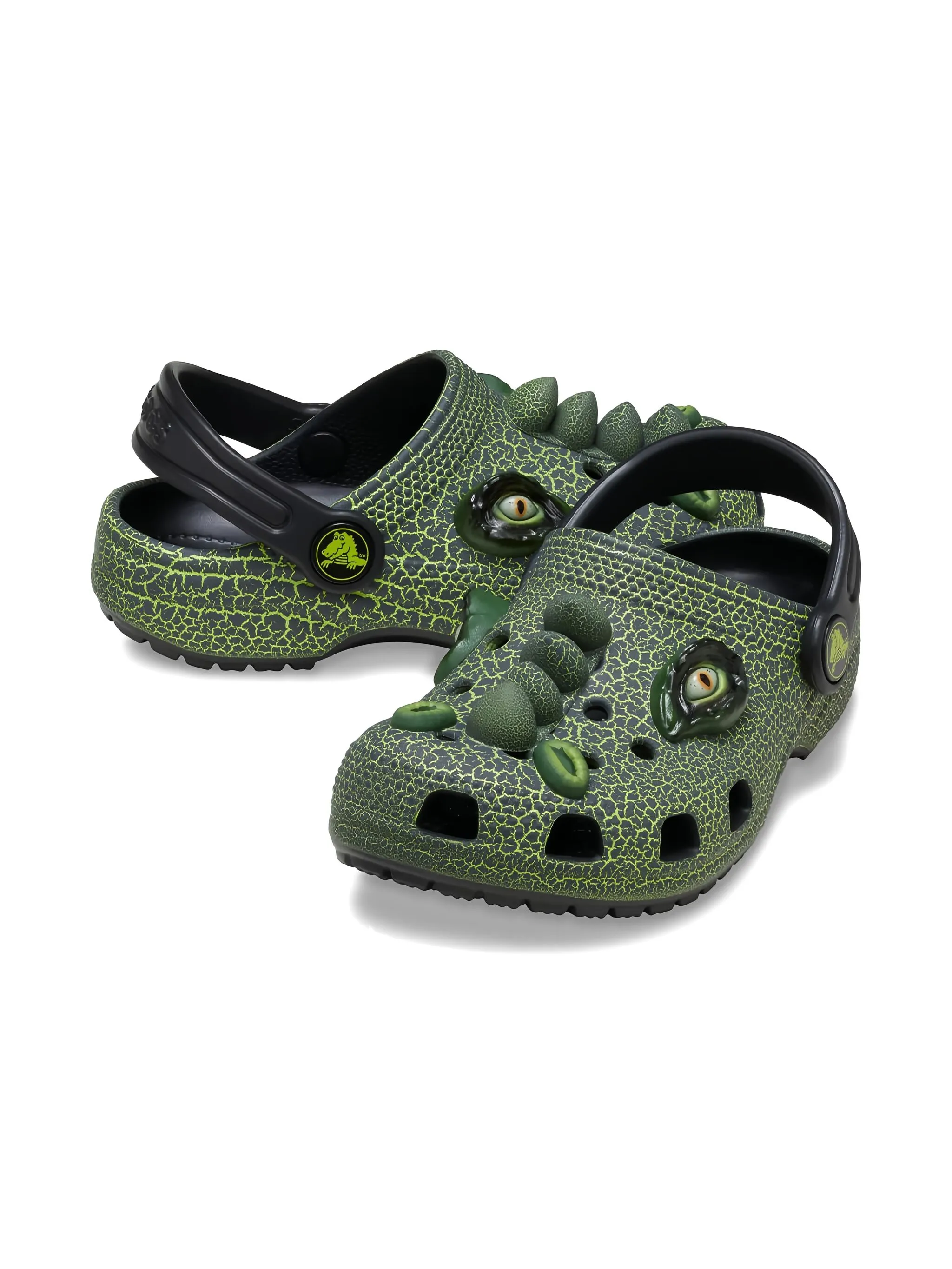 Сандалии IAM Scary Dino Crocs Kids, зеленый — фото 2