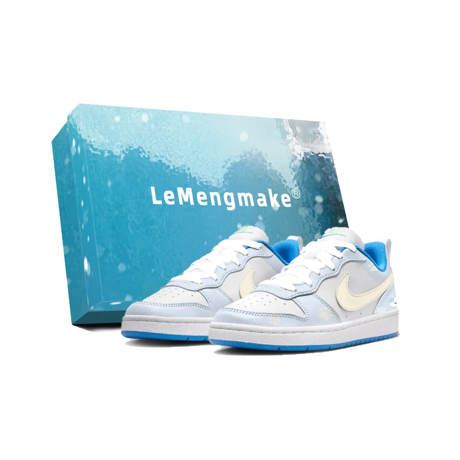 

Nike Скользящие устойчивые к истиранию низкие кроссовки для скейтборда court borough white kids'