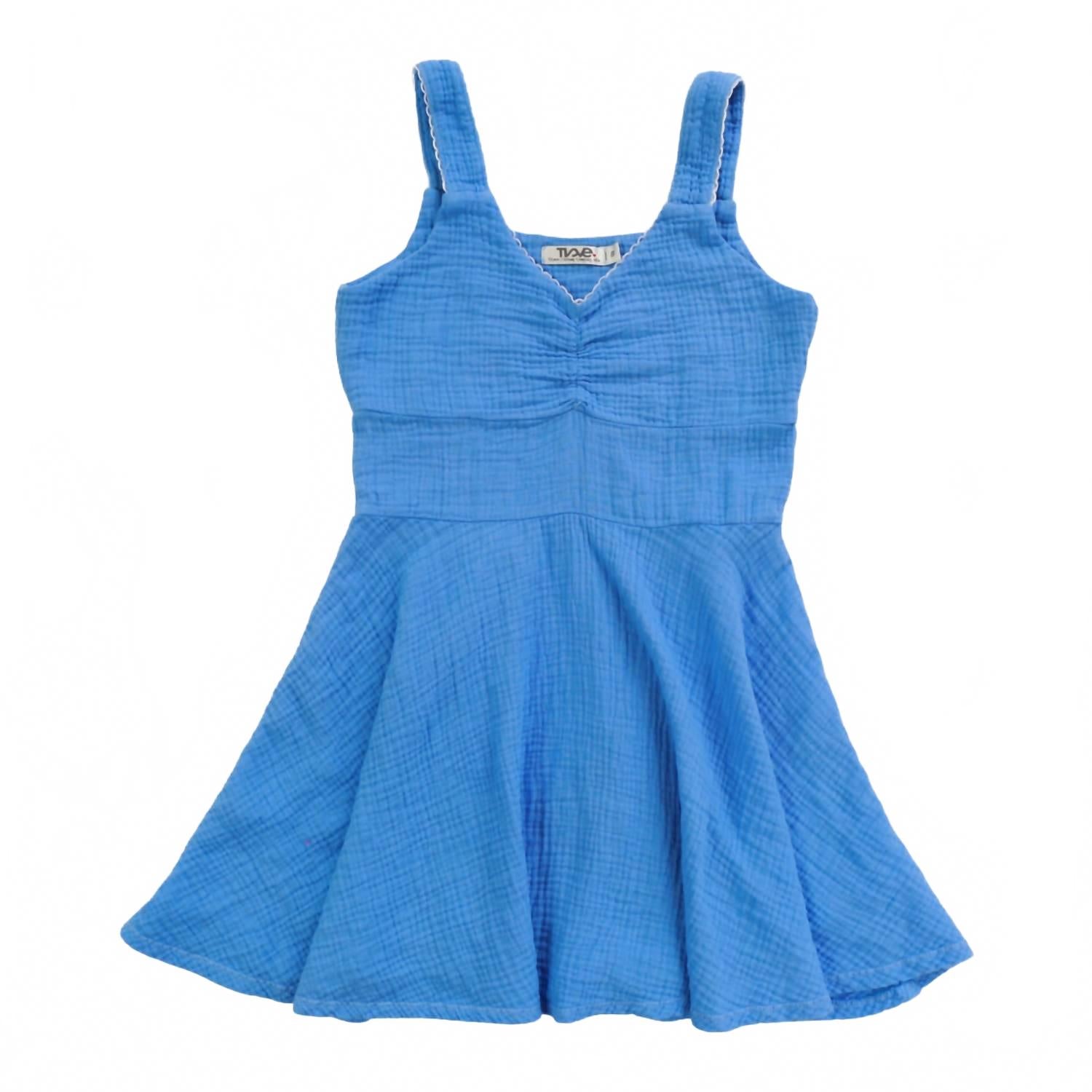 

Детское синее платье-сарафан из марли T2love