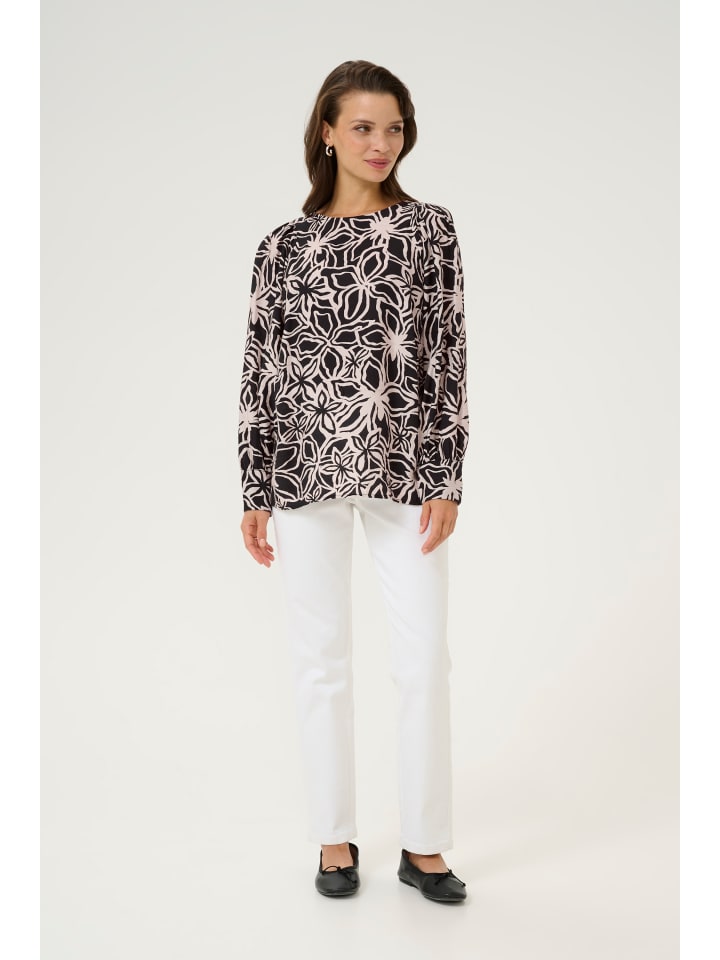

Блузка Kaffe, цвет black/light beige flower