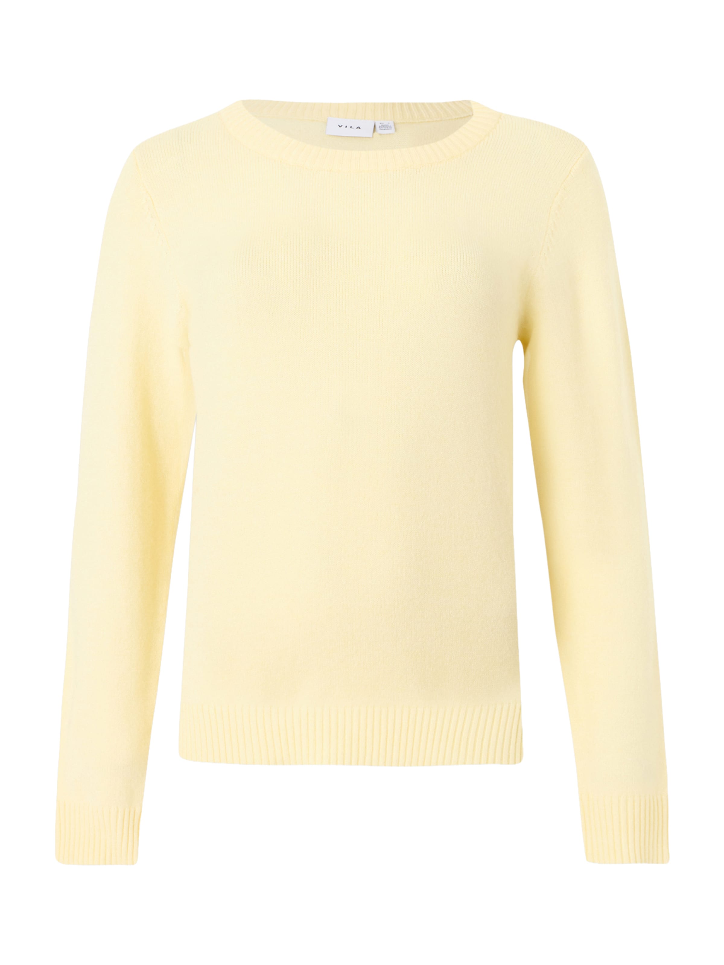 

VILA Свитер 'VIRIL' в пастельно-желтом цвете