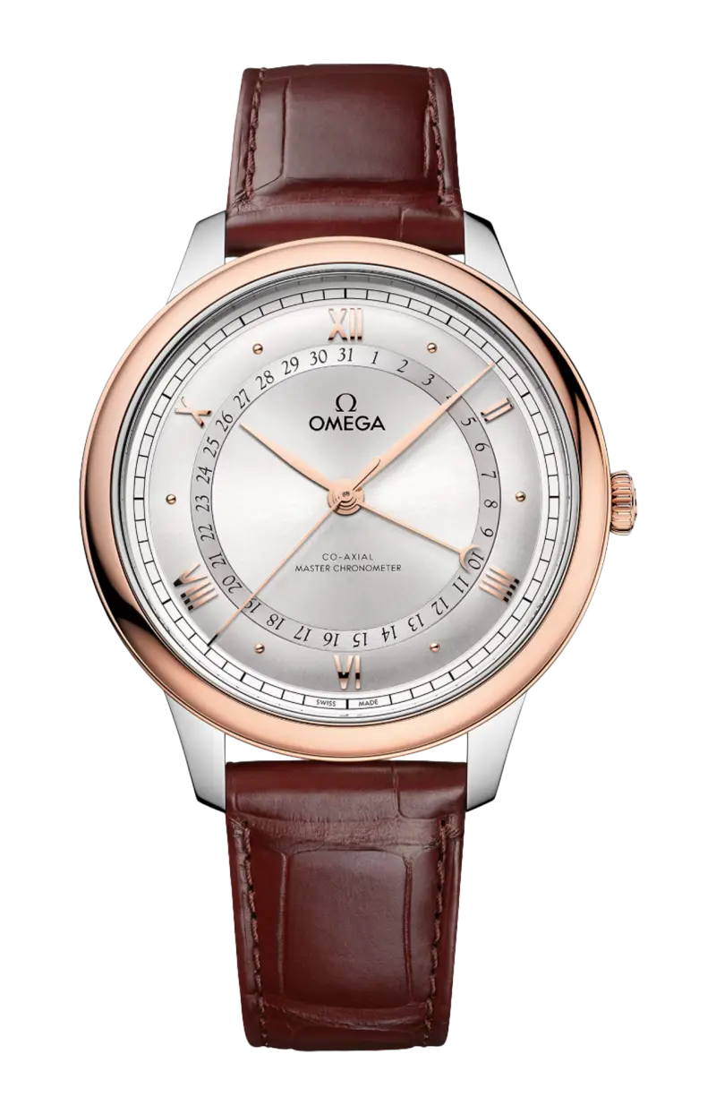 

De ville prestige 42 мм, сталь-золото sedna на ремешке из аллигатора - 434.23.42.22.02.001 OMEGA
