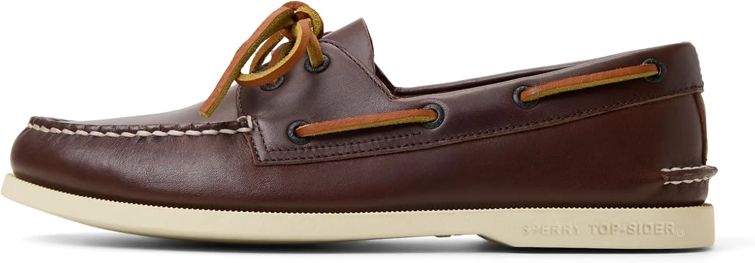 Мужские аутентичные оригинальные лодочные туфли Sperry с двумя глазами, темно-коричневый