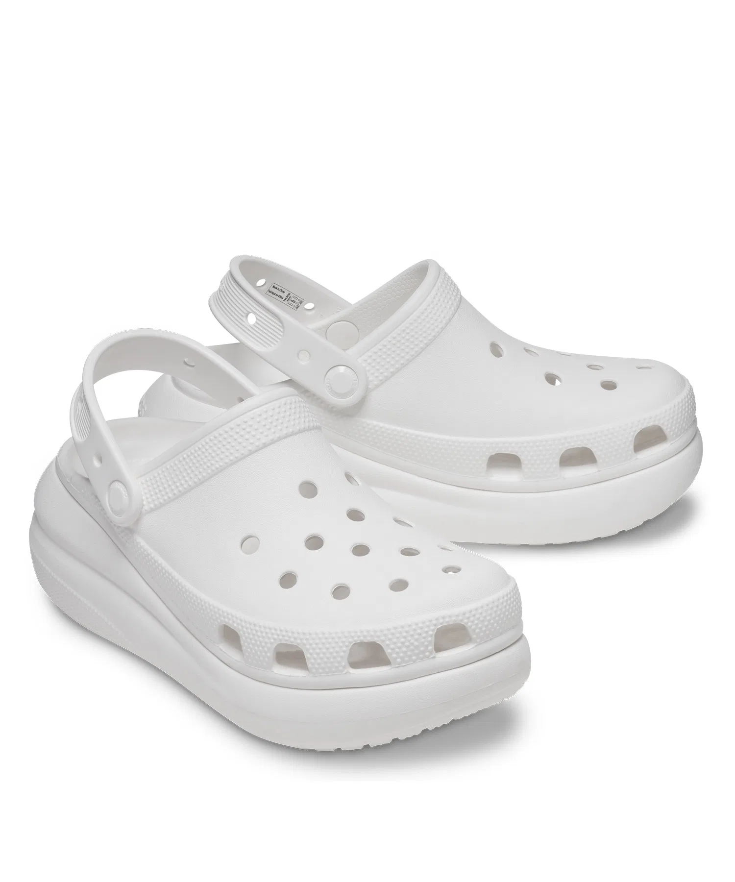 Унисекс сандалии на платформе Crocs Classic Crush Clog белые — фото 2