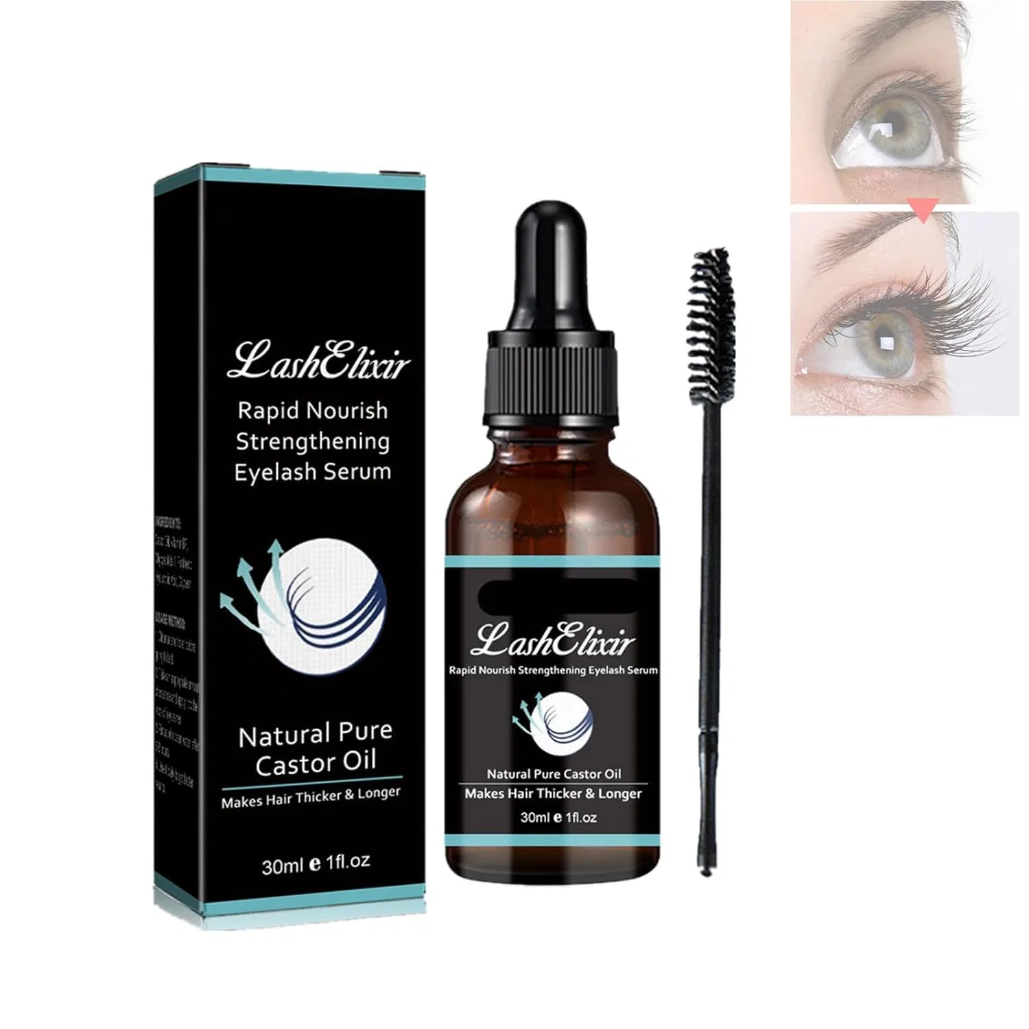 Сыворотка для роста и укрепления ресниц Lash Elixir (30 мл) Ashopfun, 1 Piece.