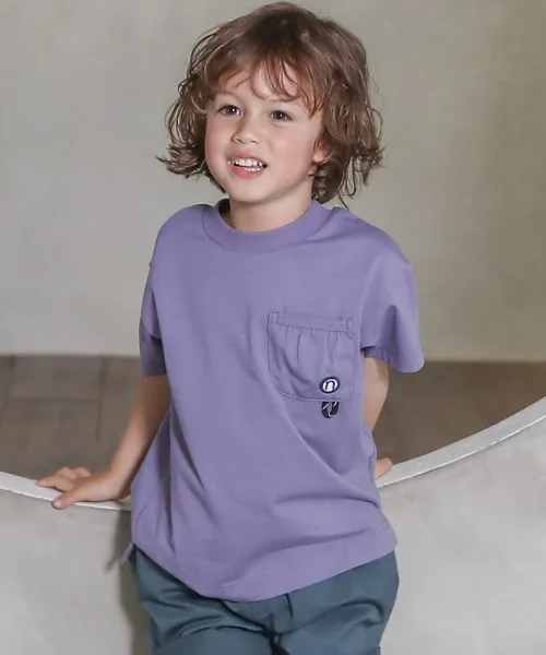Футболка с карманом n.o.u.s Pocket T-Shirt фиолетовая