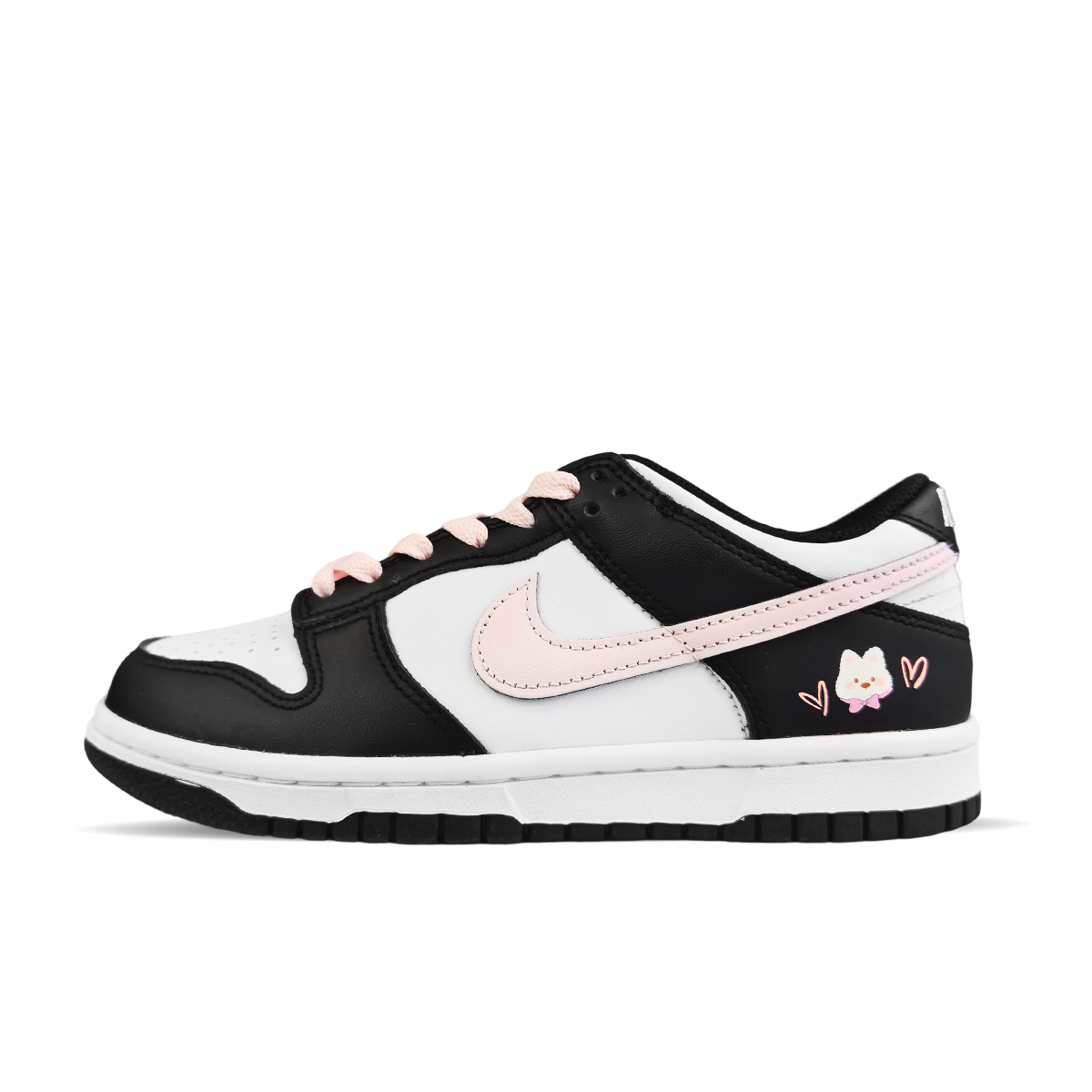 

Nike Данк устойчивые к истиранию низкие скейтбордские кроссовки унисекс розовый белый черный, цвет Pink White Black