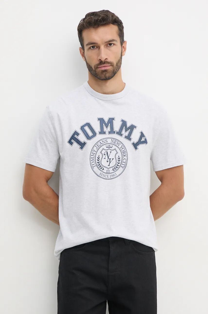 

Хлопковая футболка Tommy Jeans, серый