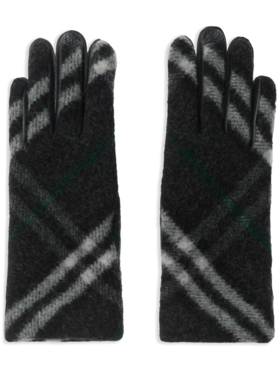 

Burberry шерстяные перчатки Check, серый