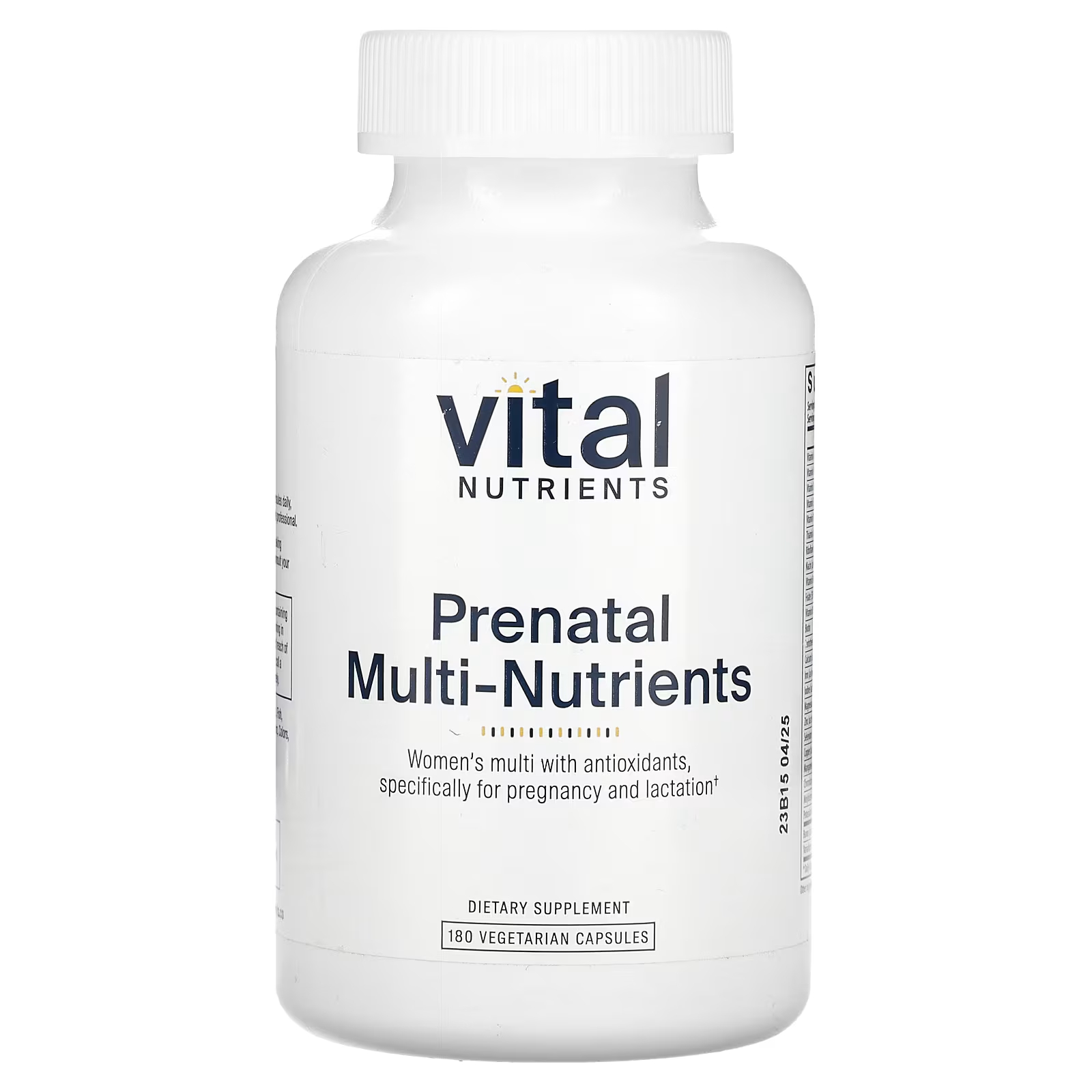 

Добавка Vital Nutrients Prenatal Multi-Nutrients, 180 капсул