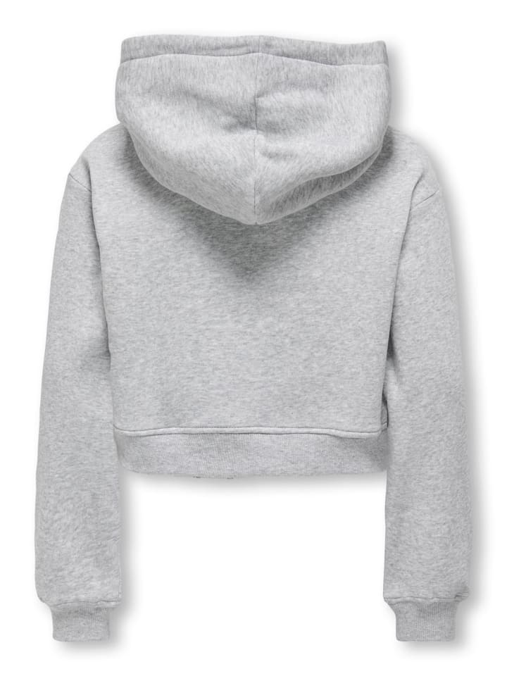 KIDS ONLY Толстовка с капюшоном KOGSWEAT L/S HOODIE SHORT светло-серого меланжевого цвета — фото 2