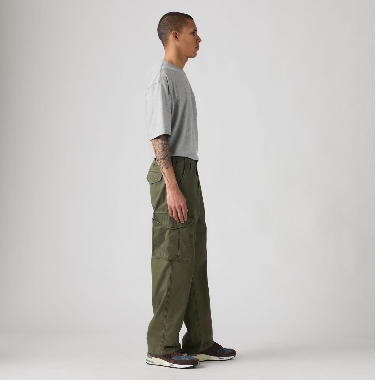 Мужские мешковатые брюки Xx Cargo Levi's, Forest Night - Green — фото 3