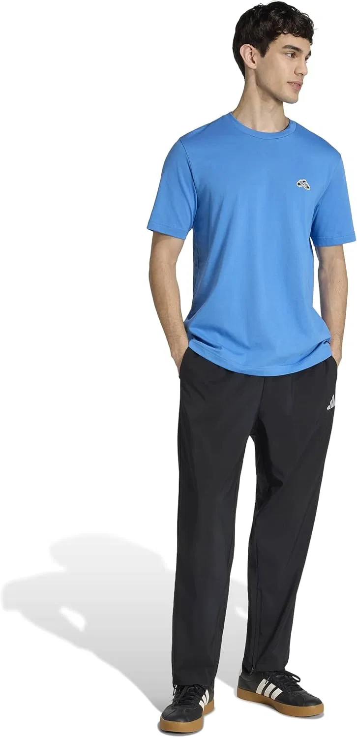 Футболка с принтом Adidas Men's Summer Trim, синий — фото 2