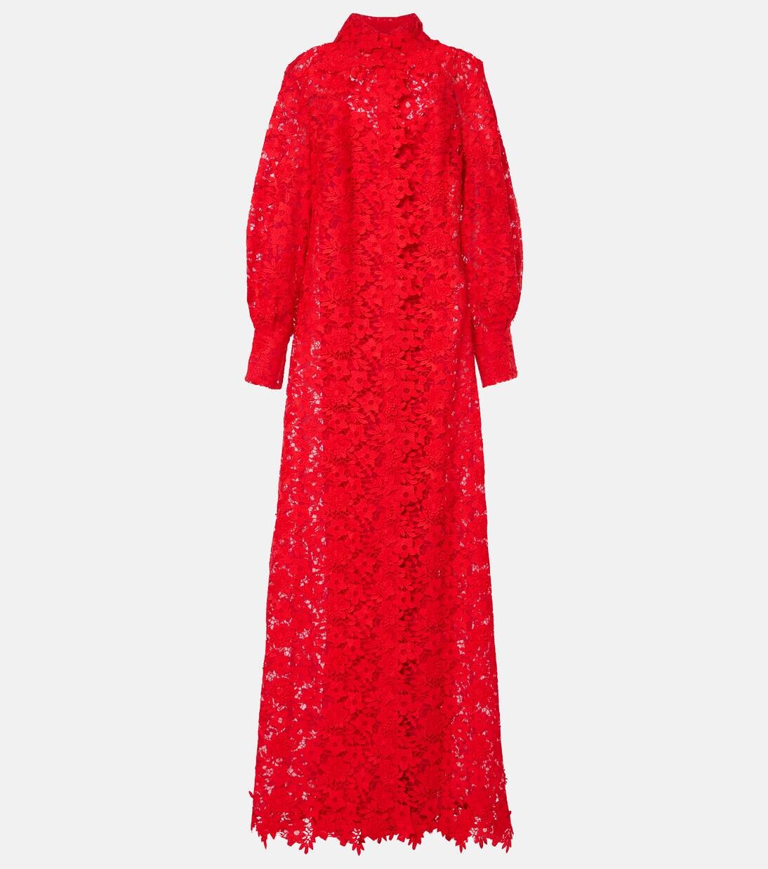 

Платье-рубашка Salma с кружевным поясом Safiyaa, цвет lacquer red