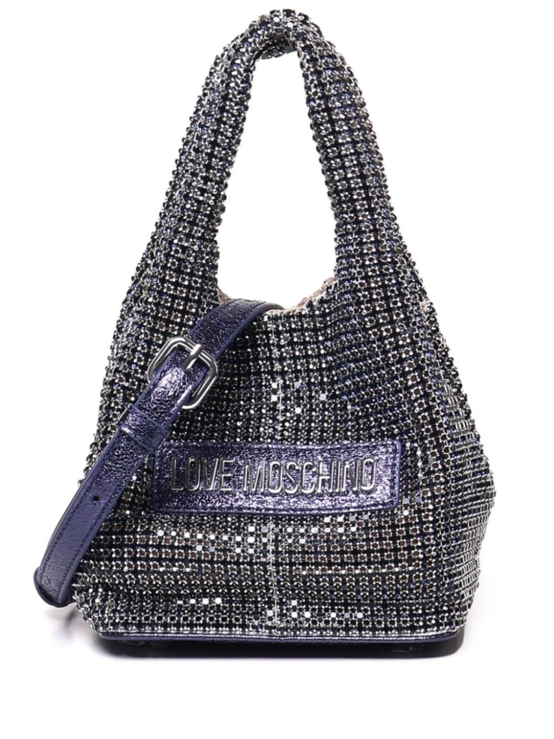 

Love Moschino сумка на плечо с логотипом, металлик