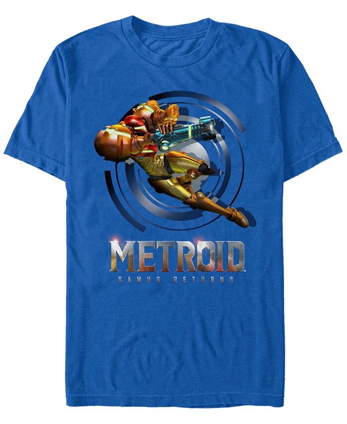

Мужская футболка Nintendo Metroid Samus Returns с короткими рукавами Fifth Sun, синий