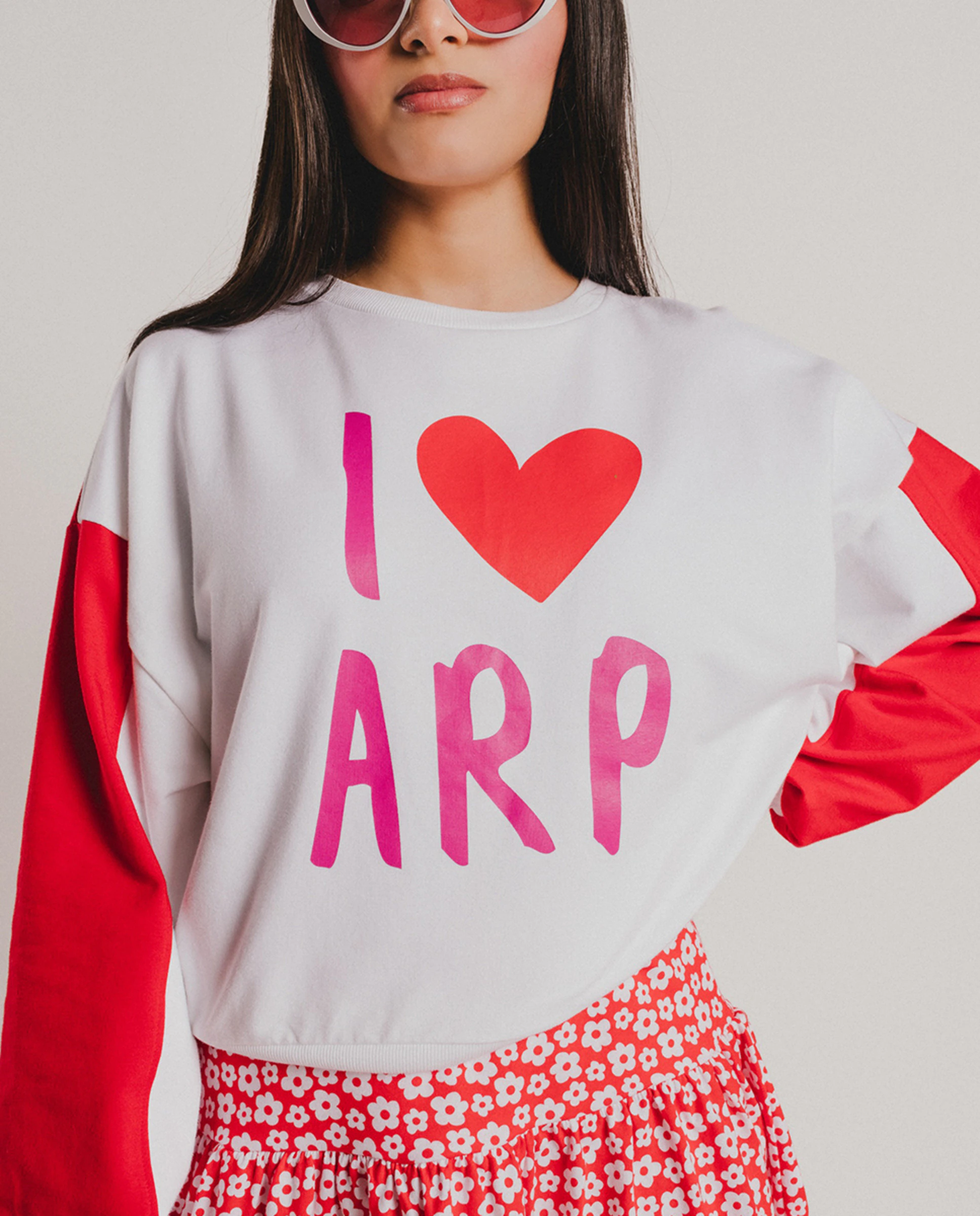 

Женская толстовка с длинными рукавами и круглым вырезом Agatha Ruiz de la Prada, белый