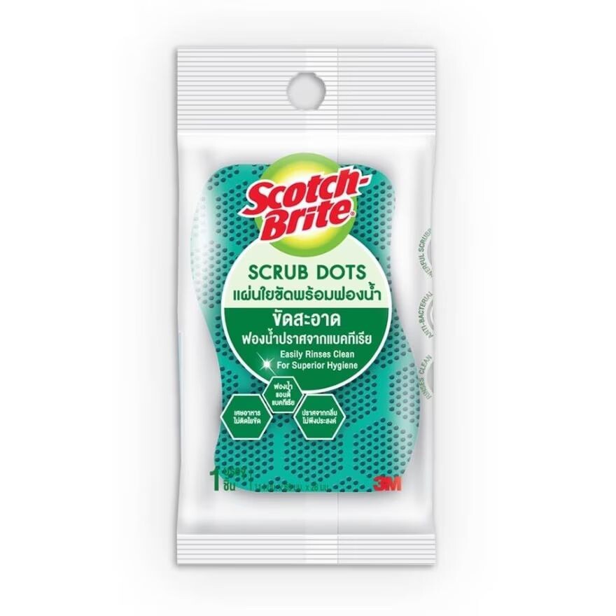 

Scotch-Brite Губка Scotch Brite Scrub Dots Heavy Duty, 1 шт, Green