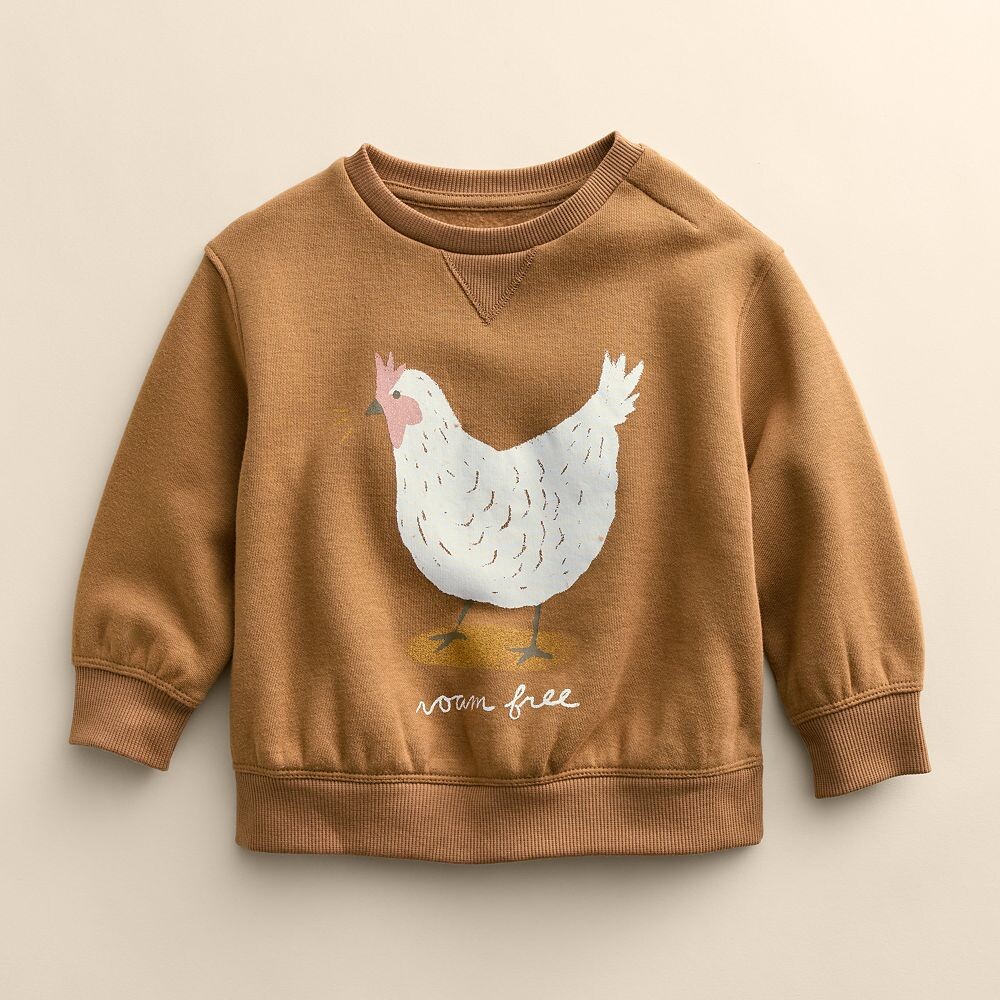 Пуловер Little Co. от Lauren Conrad с круглым вырезом для детей 4–12 лет Little Co. by Lauren Conrad, цвет Roam Free Chicken