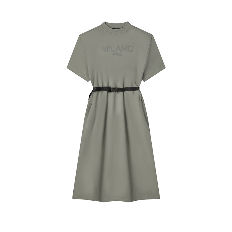 

FILA MILANO Italian Luxury Sports Collection SS24 платье с коротким рукавом женское Silent Gray