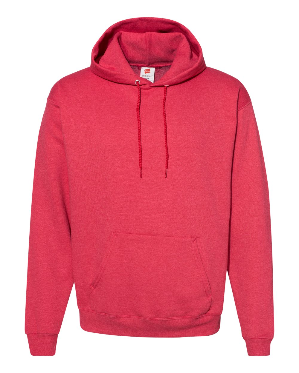 

Мужская толстовка с капюшоном Ecosmart Hanes, цвет heather red