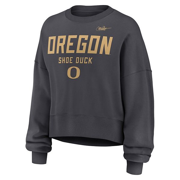 Женский свитшот Oregon Ducks цвета древесного угля Nike — фото 3